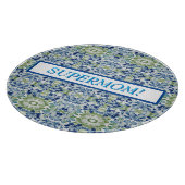 Planche À Découper Blue Greem BOHO Floral pattern (Coin)