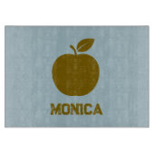 Planche À Découper Blue green modern script name  (Devant)