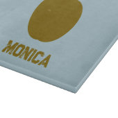 Planche À Découper Blue green modern script name  (Coin)