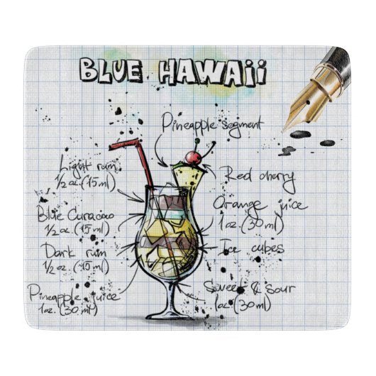Planche À Découper Blue Hawaii (Devant)
