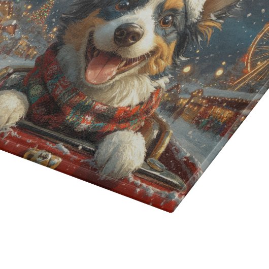 Planche À Découper Blue Heeler Dog Roller Dessous de verre Noël (Coin)