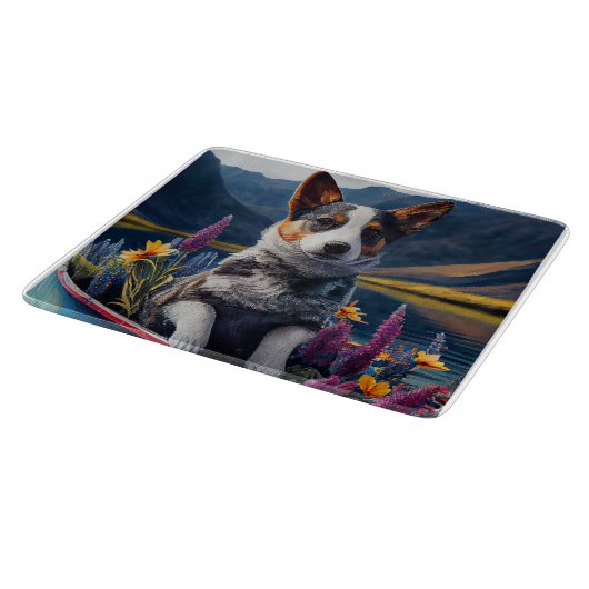 Planche À Découper Blue Heeler sur une pagaie : une aventure Pittores (Coin)