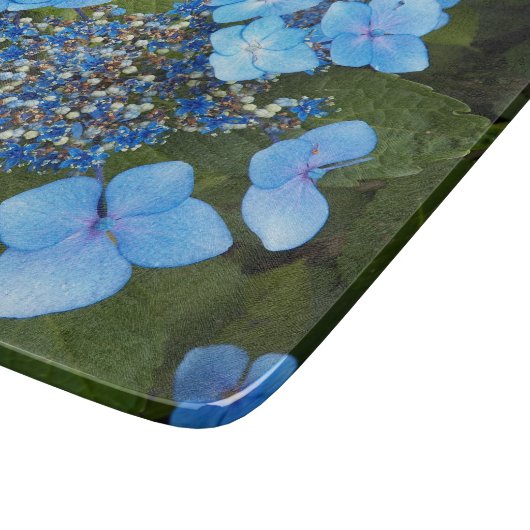 Planche À Découper Blue Lacecap Hydrangea Floral (Coin)