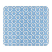 Planche À Découper Blue White Hearts Pattern (Devant)
