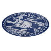 Planche À Découper Blue White Rabbit Nuages Lune Antique Chinoiserie (Coin)