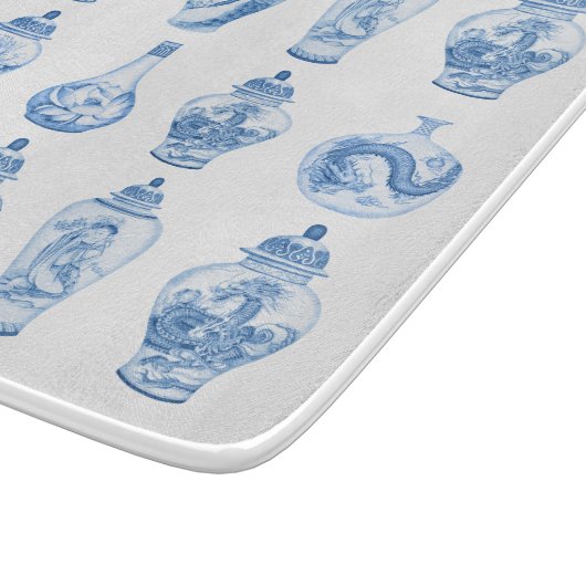 Planche À Découper Blue Willow Chinoiserie Ginger Jars Chine (Coin)