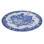 Planche À Découper Blue Willow Lucky Cat Whimsical Chinoiserie Art (Coin)