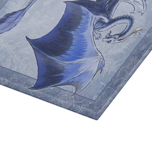 Planche À Découper Blue Winter Dragon Nature Imaginaire Art (Coin)