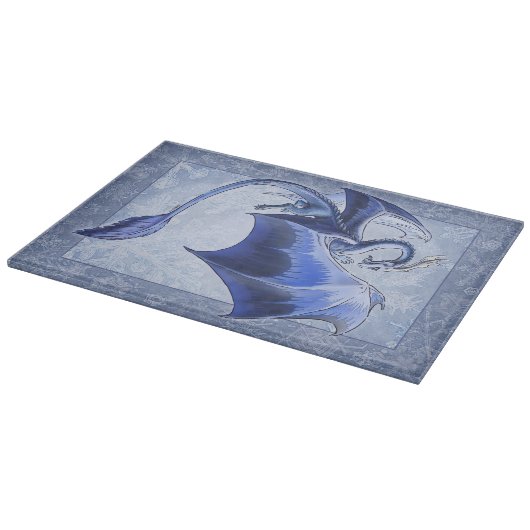 Planche À Découper Blue Winter Dragon Nature Imaginaire Art (Coin)