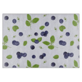 Planche À Découper Blueberries Watercolor Blueberry Blossoms Foliage (Devant)