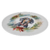 Planche À Découper Bluetick Coonhound Christmas Wreath Festive Pup (Coin)