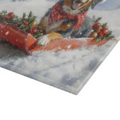 Planche À Découper Bluetick Coonhound Dog dans Sledge Noël (Coin)