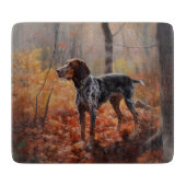 Planche À Découper Bluetick Coonhound en automne Leaves automne Inspi (Devant)