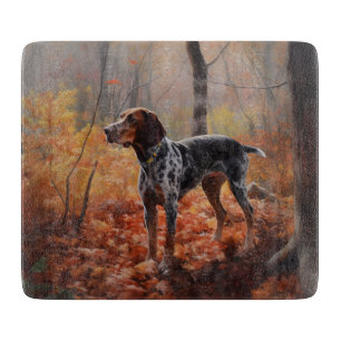 Planche À Découper Bluetick Coonhound en automne Leaves automne Inspi