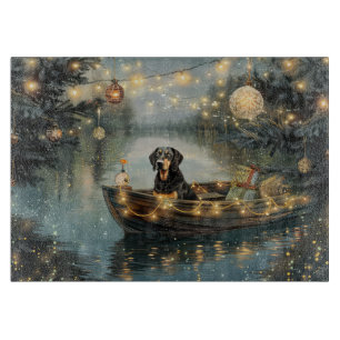 Planche À Découper Bluetick Coonhound Noël Festive Voyage