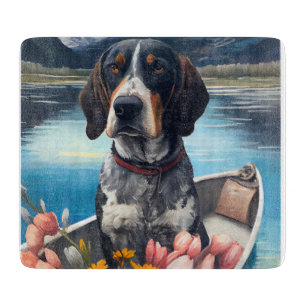 Planche À Découper Bluetick Coonhound sur une pagaie : Une aventure p