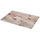 Planche À Découper Blush Crème Bourguignon Fête Florale de Mariage (Coin)