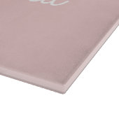 Planche À Découper Blush Pink Grey Modern Script Girly Monogram (Coin)