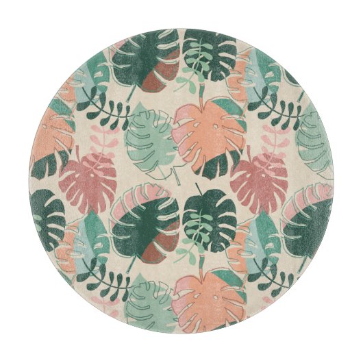Planche À Découper Boho Chic Tropical Monstera Plante Lover's (Devant)