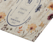 Planche À Découper Boho Fleur sauvage Floral Mariage personnalisé cad (Coin)