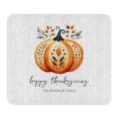 Planche À Découper Boho Folk Citrouille Thanksgiving (Devant)