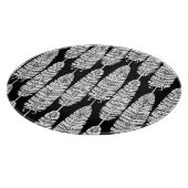 Planche À Découper Boho plumes : motif noir et blanc (Coin)