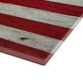 Planche À Découper Bois affligé par cool de drapeau américain (Coin)