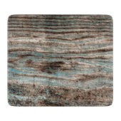 Planche À Découper Bois bleu vintage (Devant)