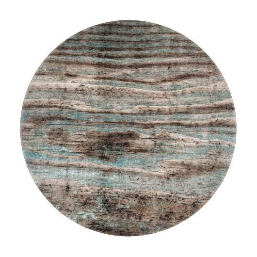 Planche À Découper Bois bleu vintage (Devant)