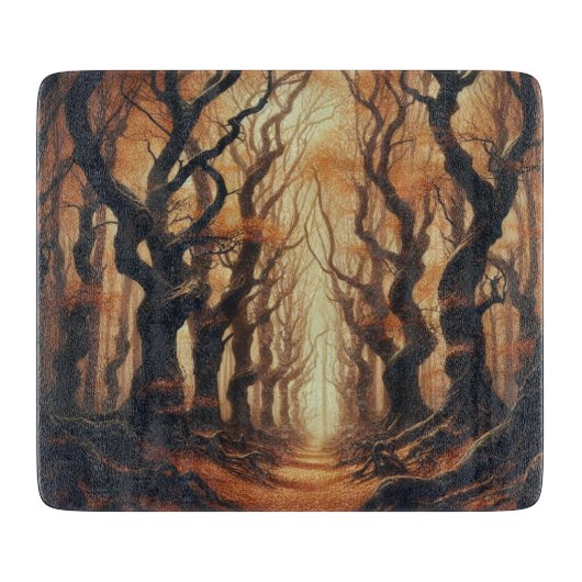 Planche À Découper Bois d'automne gothique (Devant)