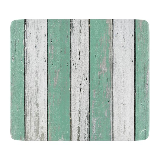 Planche À Découper Bois de flottage vert rustique (Devant)