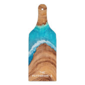 Planche À Découper Bois Et Eau Maison De Plage Tropicale (Devant)