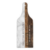 Planche À Découper Bois Marbre Chopping Avec Citation Amour Nom De Fa (Devant)