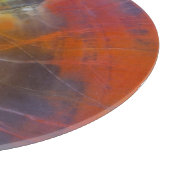 Planche À Découper Bois petrifié à l'arc-en-ciel (Coin)