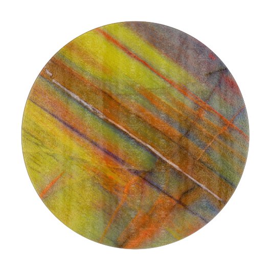 Planche À Découper Bois pétrifié jaune (Devant)