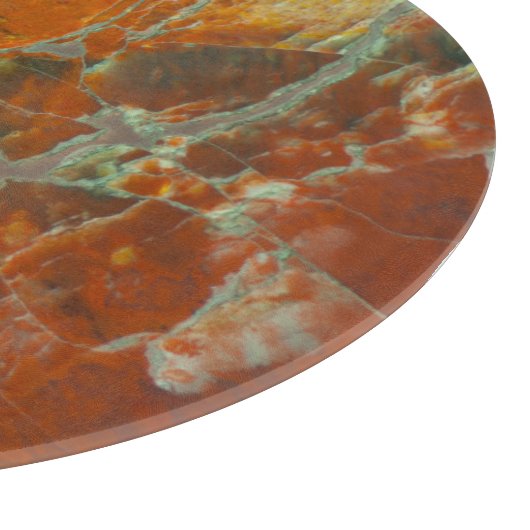 Planche À Découper Bois pétrifié rouge et or (Coin)