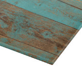 Planche À Découper Bois Turquoise rustique (Coin)