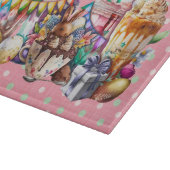 Planche À Découper Boissons de café chic Bunny de Pâques (Coin)
