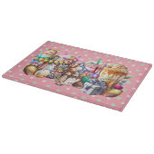 Planche À Découper Boissons de café chic Bunny de Pâques (Coin)