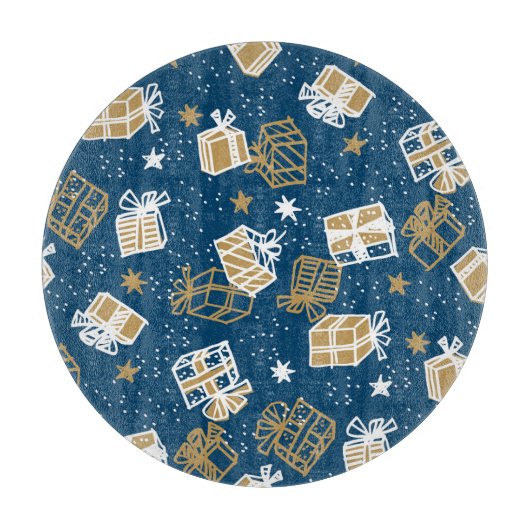 Planche À Découper Boîtes cadeaux de vacances d'hiver Motif (Devant)