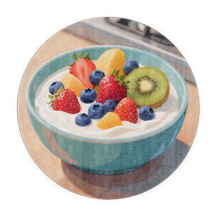 Planche À Découper Bol de yaourt aux fruits frais