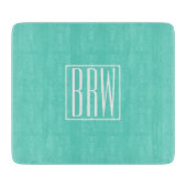 Planche À Découper Bold Modern | White on aqua (Devant)