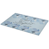 Planche À Découper Bon Appetit Cuisine Fleur Bleue (Coin)