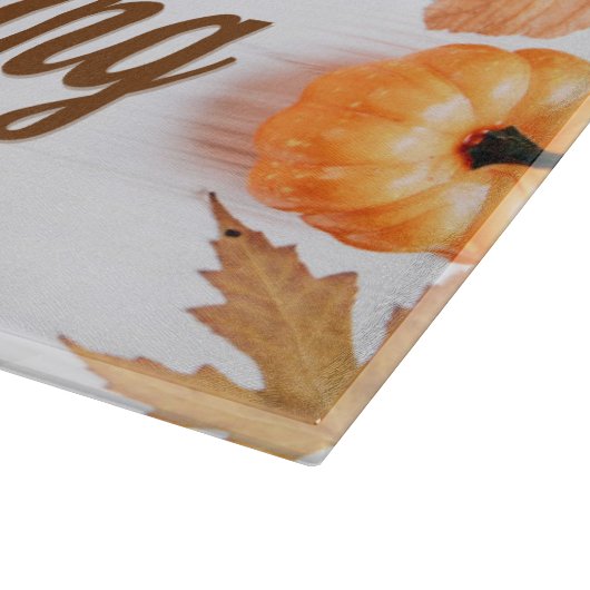 Planche À Découper Bon thanksgiving Beaux Citrouilles sur mesure (Coin)