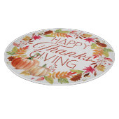 Planche À Découper Bon thanksgiving Floral Automne Wreath (Coin)