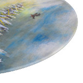 Planche À Découper Bonhomme de neige 12" Rond (Coin)