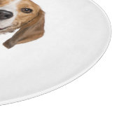 Planche À Découper Bonjour Portrait de chien Beagle Photo personnalis (Coin)