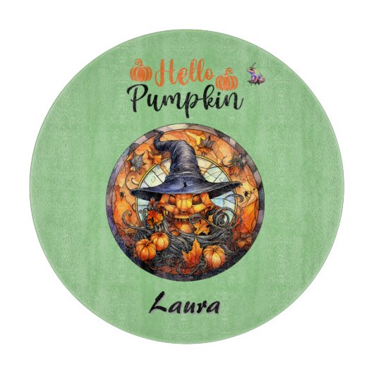 Planche À Découper Bonjour Scary Hallowe'en Citrouille (Devant)