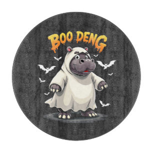Planche À Découper Boo Deng Ghost Baby Pygmy Hippo Moo Deng Halloween