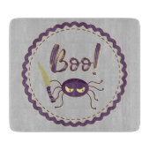 Planche À Découper Boo drôle Halloween personnage d'araignée main (Devant)